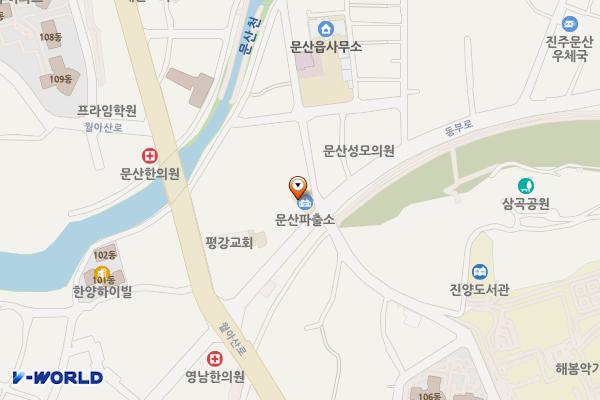 문산파출소 위치 지도 — 경상남도 진주시 문산읍 동부로 587번길 1