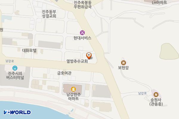 지엠에스원당산업주유소 위치 지도 — 경상남도 진주시 남강로 718