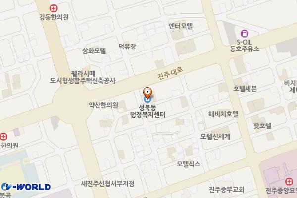성북동 행정복지센터 위치 지도 — 경상남도 진주시 진주대로 1143번길 3