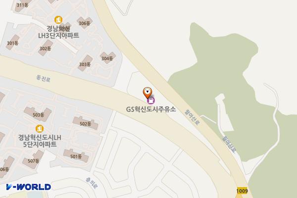 지에스칼텍스㈜ 진주혁신도시주유소 위치 지도 — 경상남도 진주시 동진로 581