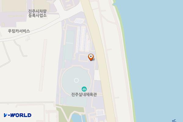진주실내체육관 위치 지도 — 경상남도 진주시 남강로 1655