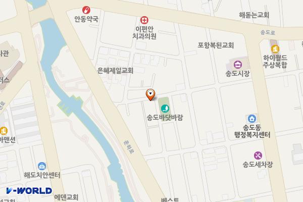 송도동 노상8 위치 지도 — 경상북도 포항시 남구 송도동 447-5