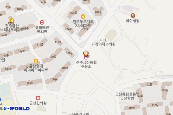 진주금산농협주유소 위치 지도 — 경상남도 진주시 금산로 금산순환로 26