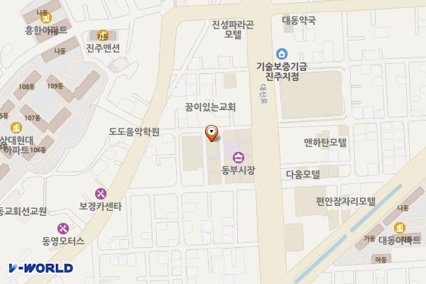동부시장 위치 지도 — 경상남도 진주시 대신로 299번길 7