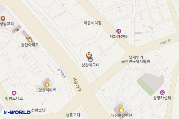 남강지구대 위치 지도 — 경상남도 진주시 창렬로7번길12