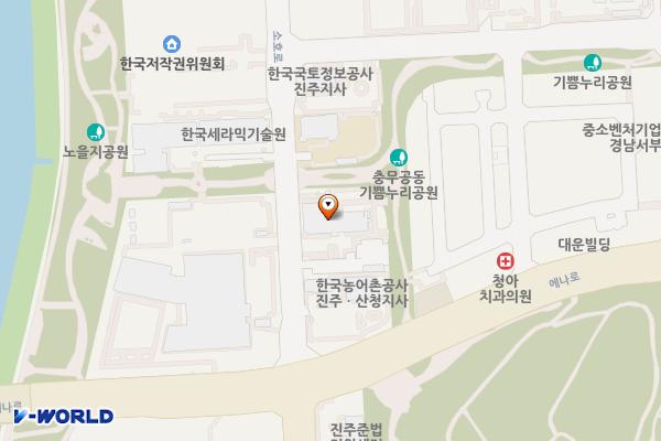 한국승강기안전공단 위치 지도 — 경상남도 진주시 소호로 102