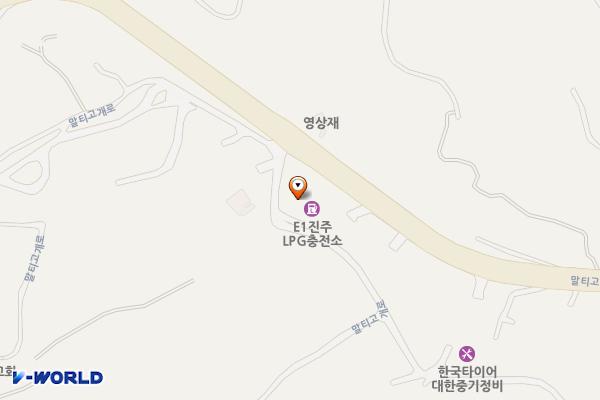 진주엘피지충전소 위치 지도 — 경상남도 진주시 말티고개로 46