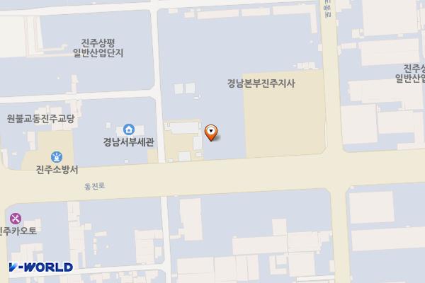 진주시능력개발관(동부센터) 위치 지도 — 경상남도 진주시 동진로 271