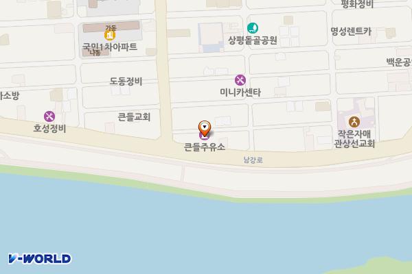 큰들주유소 위치 지도 — 경상남도 진주시 남강로 1111