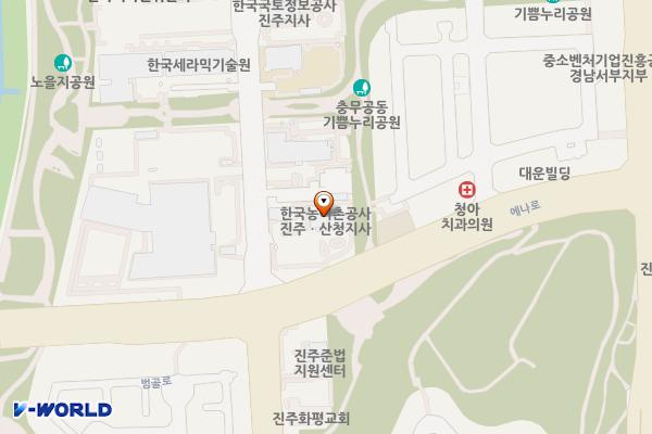 한국농어촌공사 진주산청지사 위치 지도 — 경상남도 진주시 소호로 96