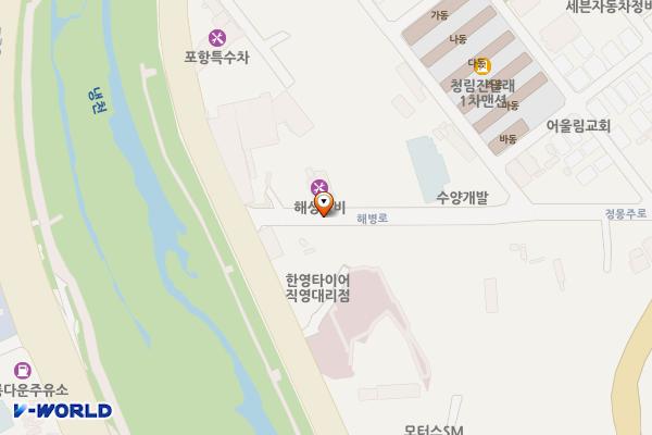 청림동 노상1 위치 지도 — 경상북도 포항시 남구 청림동 1113-12