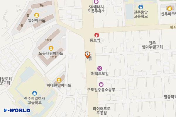 도래새미공원 위치 지도 — 경상남도 진주시 하대동 326