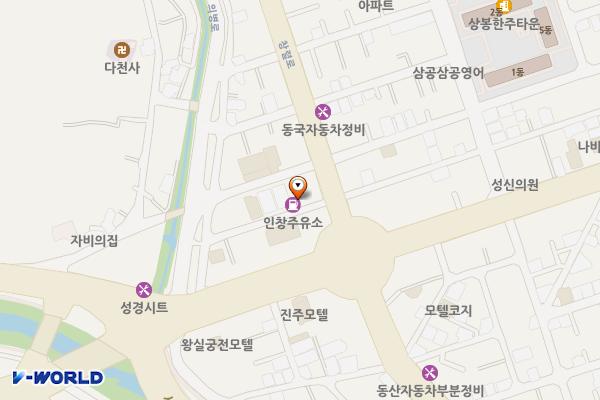 (주)인창주유소 위치 지도 — 경상남도 진주시 창렬로 65