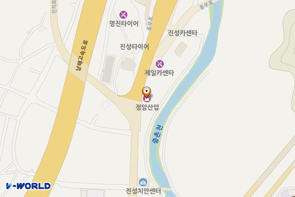 정암산업㈜진주동부지점 위치 지도 — 경상남도 진주시 진성면 동부로 1354