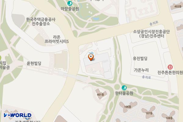 한국산업기술시험원 위치 지도 — 경상남도 진주시 충의로 10