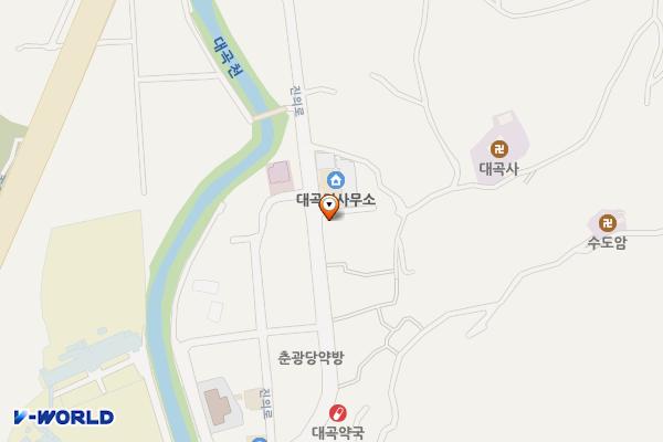 진주대곡우체국 위치 지도 — 경상남도 진주시 대곡면 진의로 1090, 대곡우체국