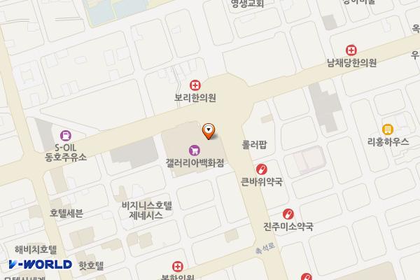 갤러리아백화점 위치 지도 — 경상남도 진주시 진주대로 1095