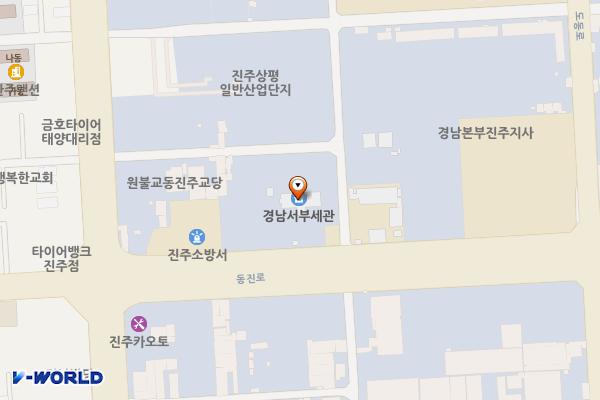 경남서부세관 위치 지도 — 경상남도 진주시 동진로 259, 경남서부세관
