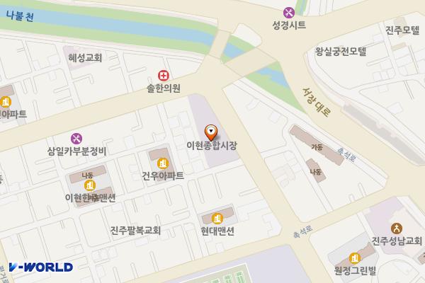 이현상가 위치 지도 — 경상남도 진주시 신안로 165