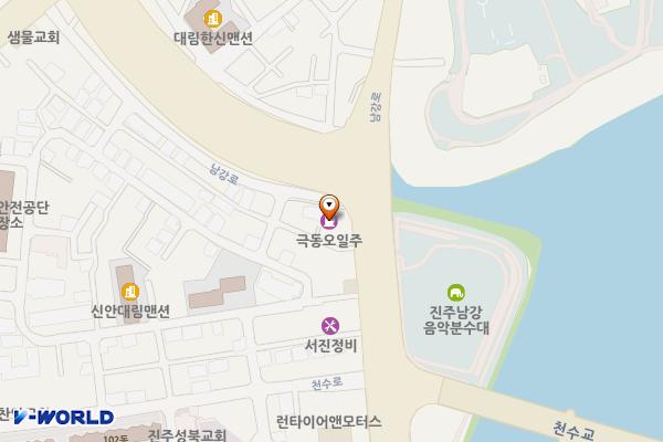 극동오일㈜주유소 위치 지도 — 경상남도 진주시 남강로 545
