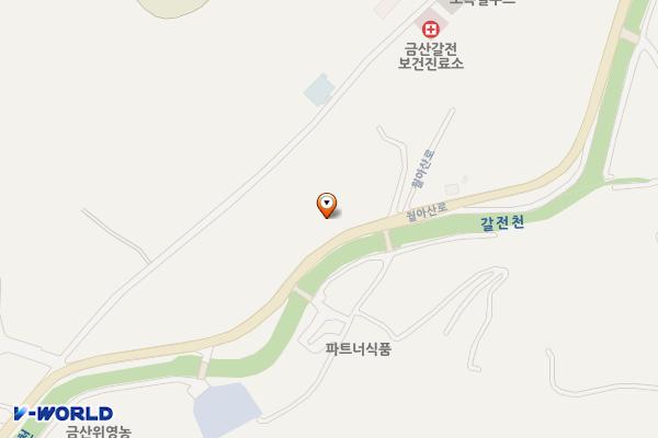 갈전숲 위치 지도 — 경상남도 진주시 금산면 월아산로 1335
