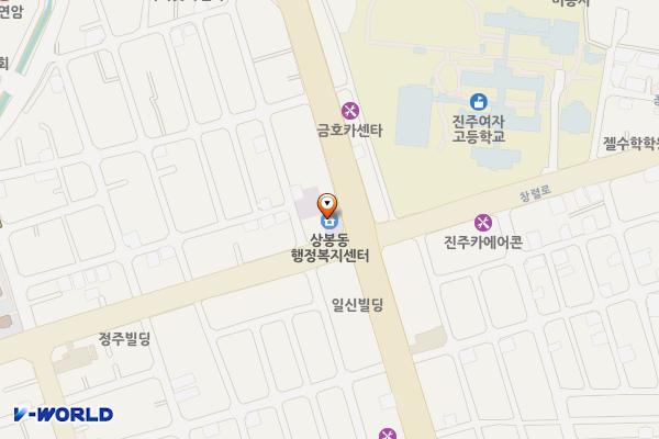 상봉동 행정복지센터 위치 지도 — 경상남도 진주시 진주성로111