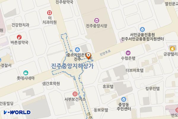 지하상가A 위치 지도 — 경상남도 진주시 진주대로 지하 1035