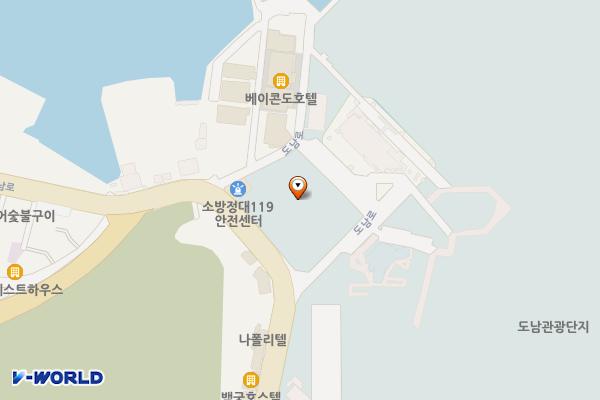 도남주차장 공중화장실 위치 지도 — 경상남도 통영시 도남동635