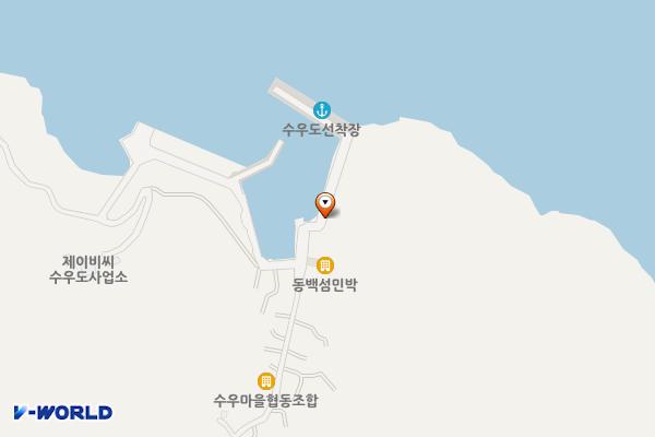 수우도 공중화장실 위치 지도 — 경상남도 통영시 사량면 수우도길1