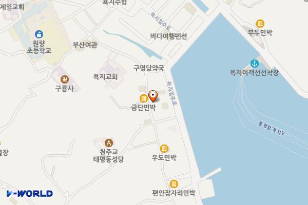 서촌 공중화장실 위치 지도 — 경상남도 통영시 서촌아랫길96