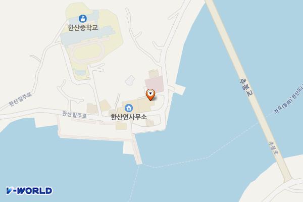 한산파출소 위치 지도 — 경상남도 통영시 한산면 한산일주로 840-1