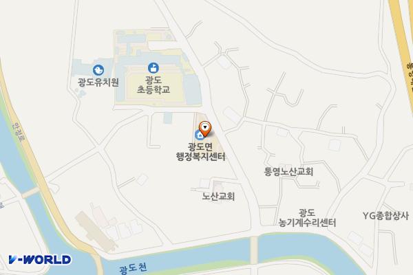 광도면사무소 위치 지도 — 경상남도 통영시 노산길115