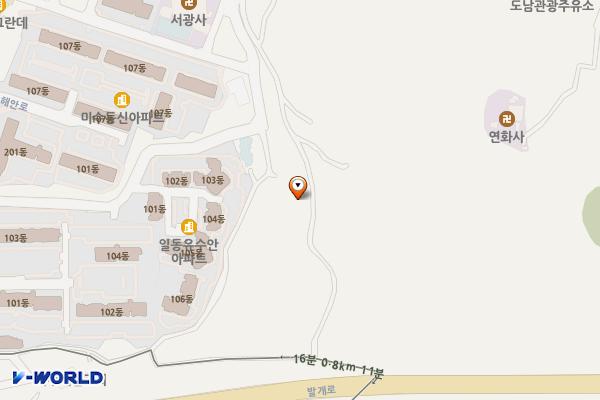 미수 게이트볼장 위치 지도 — 경상남도 통영시 미수동247-7