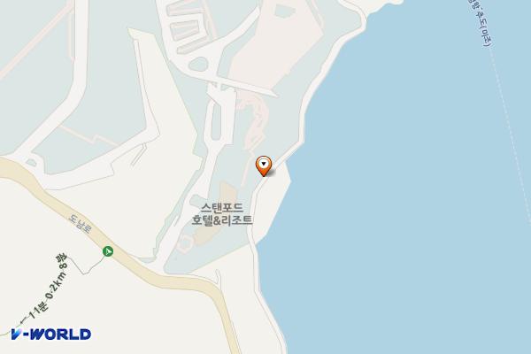 도남비치발리볼장 공중화장실 위치 지도 — 경상남도 통영시 도남동105
