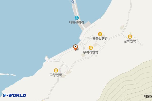 한산대항 공중화장실 위치 지도 — 경상남도 통영시 한산면 매물도대항길 20