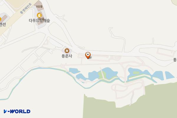 정량천 생태하천 위치 지도 — 경상남도 통영시 장대길88-1