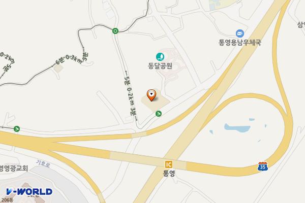 용남면사무소 위치 지도 — 경상남도 통영시 용남면 달포큰길28