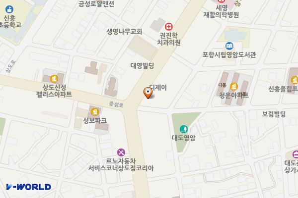 상대동 노상32 위치 지도 — 경상북도 포항시 남구 상공로36