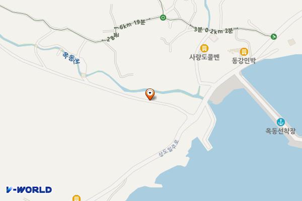 옥동마을 공중화장실 위치 지도 — 경상남도 통영시 사량면 금평리산101-12