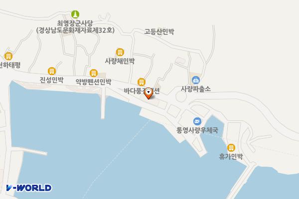 사량여객터미널 위치 지도 — 경상남도 통영시 사량면 진촌1길 9