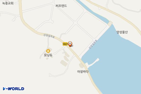 신봉마을 시내버스종점 위치 지도 — 경상남도 통영시 산양읍 신전리324-12
