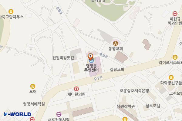 명정동사무소 위치 지도 — 경상남도 통영시 충렬로6