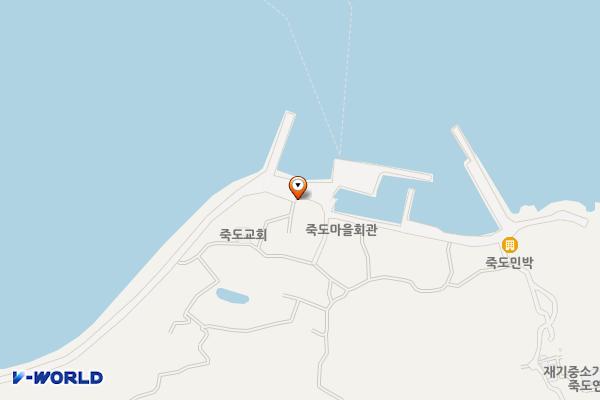 죽도 공중화장실 위치 지도 — 경상남도 통영시 죽도길 81