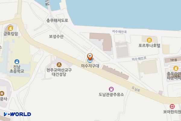 미수지구대 위치 지도 — 경상남도 통영시 운하2길 17