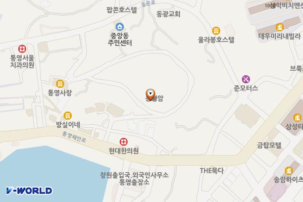 동피랑갤러리 위치 지도 — 경상남도 통영시 동피랑1길6-18