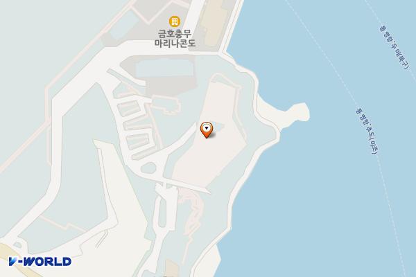 통영국제음악당 위치 지도 — 경상남도 통영시 큰발개1길 38