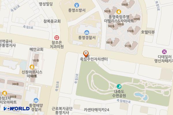 광도면 죽림민원실 위치 지도 — 경상남도 통영시 광도면 죽림3로 56