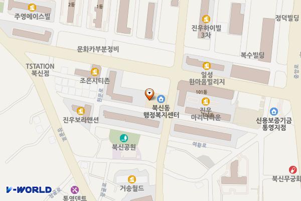 창원보호관찰소 통영지소 위치 지도 — 경상남도 통영시 여황로 403-8