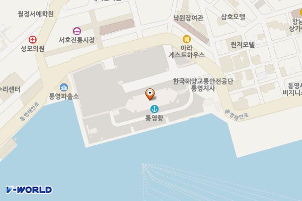 여객선터미널 공중화장실 위치 지도 — 경상남도 통영시 통영해안로 234