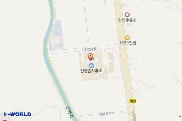 산양읍사무소 위치 지도 — 경상남도 통영시 산양읍 산양일주로1683-25